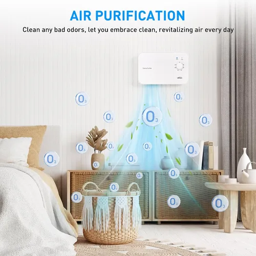 Vista 5 de Máquina multiusos de ozono de 800 mg/h,Burbujero de ozono para purificar agua y aire,Ozonador de agua portátil para alimentos F&V Home Hunting Cold