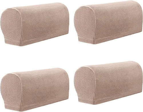 Vista 14 de vctops 4 fundas elásticas para reposabrazos de color sólido, antideslizantes, para sillas, sofá, sillón, fundas para sofá reclinable con pasadores