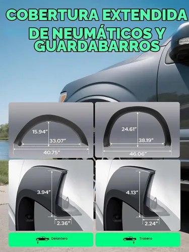 Vista 4 de YHTAUTO Guardabarros Estilo de Fábrica OE con Kit de Herramientas para Dodge Ram 2500/3500 2010-2018