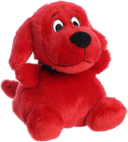 Vista 3 de Aurora Juguetón Clifford Palm Pal Clifford - Animal de peluche - Nostalgia infantil - Compañerismo duradero - Rojo 5 pulgadas