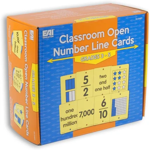 Vista 4 de EAI Education Tarjetas de línea de números abiertos para el aula: grados 3-5