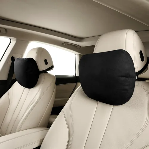 Vista 18 de 2 piezas de almohada de cuello para coche para reposacabezas, cojines de apoyo para asientos de conducción, microfibra de terciopelo, poliéster