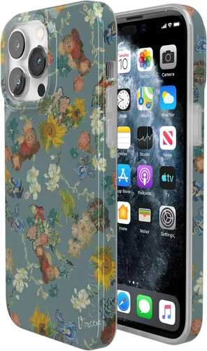 Vista 6 de Casely Funda para iPhone 14 Pro Flores de Van Gogh El 50 aniversario del Museo Van Gogh Compatible con MagSafe