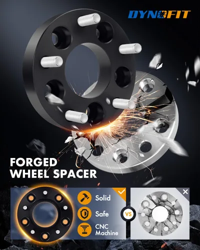 Vista 7 de Dynofit Adaptadores de rueda de 5 x 4.5 a 5 x 5 pulgadas de 1.25 pulgadas, 4 piezas para ruedas Jeep Jk Wk Wj Xk en Tj Yj Kk Xj Mj Kj Zj
