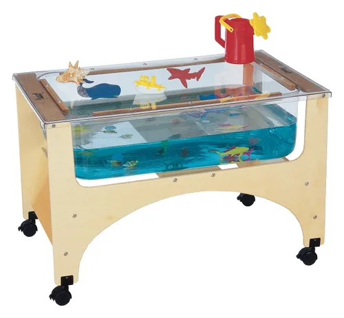 Vista 4 de Jonti-Craft Mesa sensorial transparente, para niños, marrón