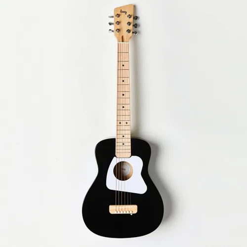 Vista 2 de Loog Pro VI Acoustic - Guitarra real acústica para niños principiantes de tamaño compacto, edades 9+, con aplicación de aprendizaje y lecciones