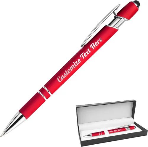 Vista 124 de Hasta 500 bolígrafos personalizados a granel con logotipo de mensaje de nombre comercial, bolígrafos grabados personalizados con lápiz óptico