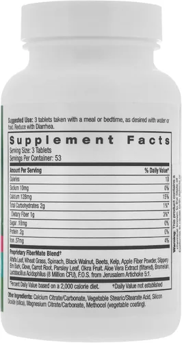 Vista 2 de Aloe Life - Tabletas FiberMate, desintoxicación corporal y suavizante de heces, verduras y hierbas, alivio suave de irregularidad, apoyo digestivo