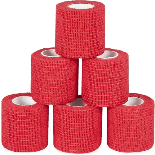 Vista 8 de 6 vendajes autoadhesivos de 2 pulgadas de cinta deportiva elástica cohesiva Cinta atlética cohesiva autoadhesiva para muñeca, tobillo, mascotas