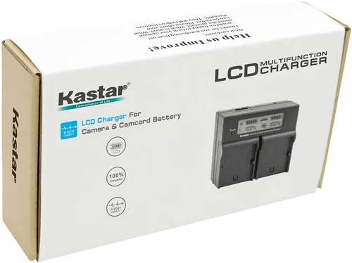 Vista 4 de Kastar Cargador rápido dual LCD para cámara digital Olympus BLN-1, BCN-1, BLN1 y Olympus OM-D E-M1, OM-D E-M5, Pen E-P5
