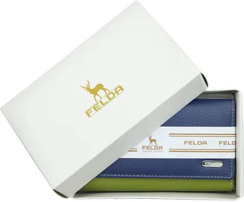 Vista 3 de Felda Cartera RFID para mujer de piel auténtica multisuave caja de regalo