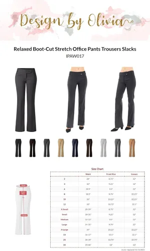 Vista 169 de Design by Olivia Pantalones de oficina de corte holgado para mujer