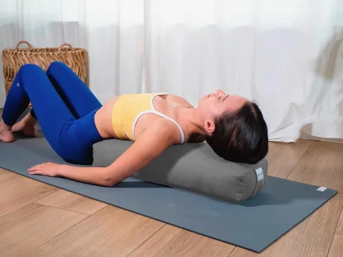 Vista 42 de Sol Living Almohada de yoga rectangular para meditación, accesorios de meditación de algodón, almohada de meditación restaurativa de yoga, almohada