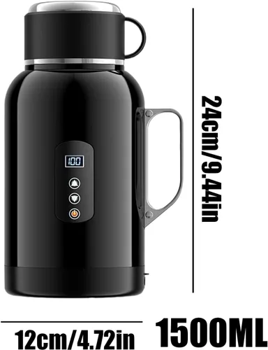 Vista 6 de Hervidor eléctrico para automóvil, olla de calefacción portátil para té, café y agua caliente, ideal para viajes por carretera, camping, viajes