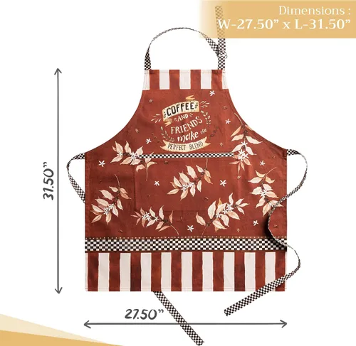 Vista 1140 de Maison d' Hermine Delantales para mujer con bolsillo, 100% algodón (27.50 x 31.50 pulgadas)