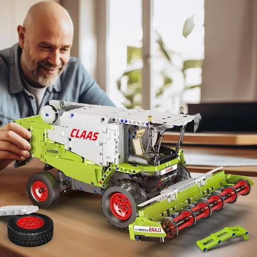 Vista 6 de Mould King 17014 Technology - Kit de bloques de buidling para cosechadora, cosechadora controlada remotamente MOC, juego de bloques de sujeción