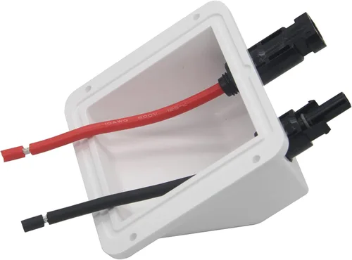 Vista 3 de ZOOKOTO Cable de 0.33 pies 10 AWG ABS resistente a los rayos UV, carcasa de entrada de cable doble para proyectos solares en Rv, barco, cámper
