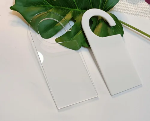 Vista 6 de 5 perchas acrílicas en blanco, colgador personalizado para niños, divisor de ropa acrílico liso para bricolaje, organizador de armario para niños