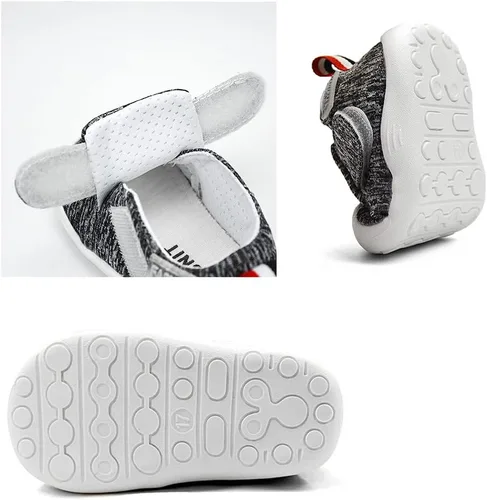 Vista 6 de OAISNIT Zapatos deportivos antideslizantes para bebés, niños y niñas, ligeros, suaves, para caminar y correr