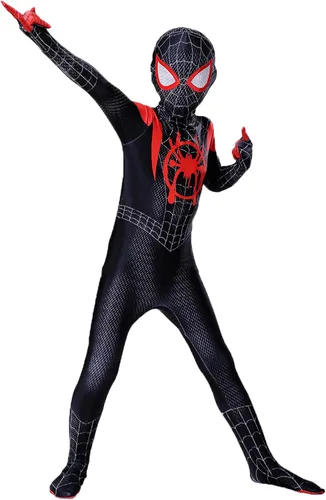 Vista 4 de WZWLKJ Disfraz de superhéroe para niños, disfraz de Halloween para niños, disfraz de superhéroe para cosplay, overol de elastano, estilo 3D