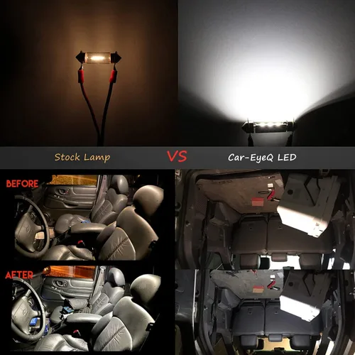 Vista 6 de Focos LED Festoon DE3175 DE3021 de 1.220 in, mapa interior, cúpula, maletero, luces de lectura, blanco de 6000 K, DE3022 3022 3021, 480 lúmenes