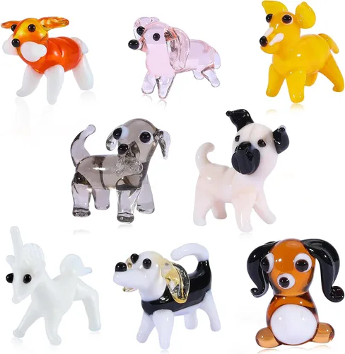 Vista 9 de 8 Figuras de Vidrio Soplado a Mano Figuras de Animales de Vidrio Estatua de Pájaro Pequeño de Vidrio Figuras de Pájaros de Vidrio Incluye Pájaros