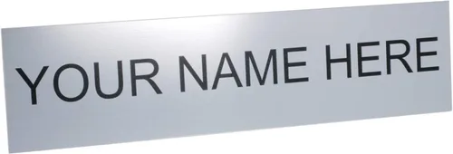 Vista 10 de ExcelMark Placa de nombre personalizada para puerta, oficina, pared, personalizada con tu texto, 2 x 8 pulgadas (1 línea, negro)