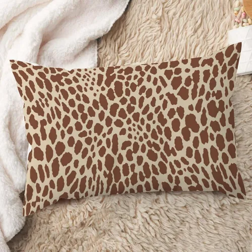 Vista 16 de ArogGeld Funda de cojín lumbar con estampado de leopardo y guepardo negro, funda de almohada para sofá, con manchas de animales marrones y negros