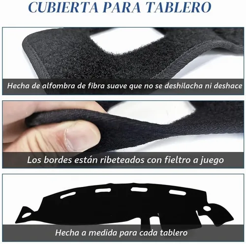Vista 3 de Cubierta del Tablero Alfombrilla Tapete Compatible con Dodge Ram 1500 2500 3500 de 1998 1999 2000 2001 (Negro)