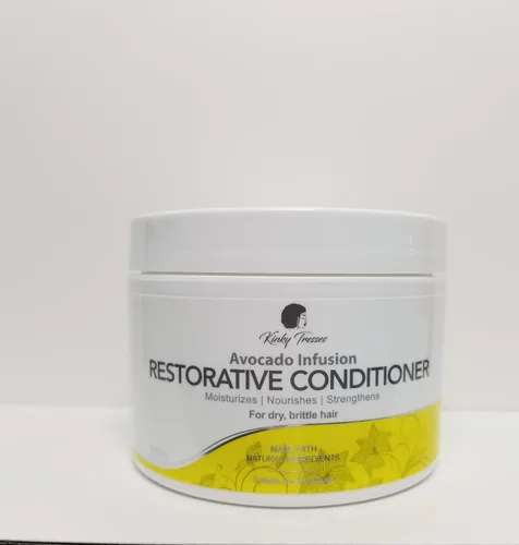 Vista 2 de Kinky Tresses Acondicionador restaurador de infusión de aguacate hidratado El aceite de aguacate y los aminoácidos de seda trabajan juntos