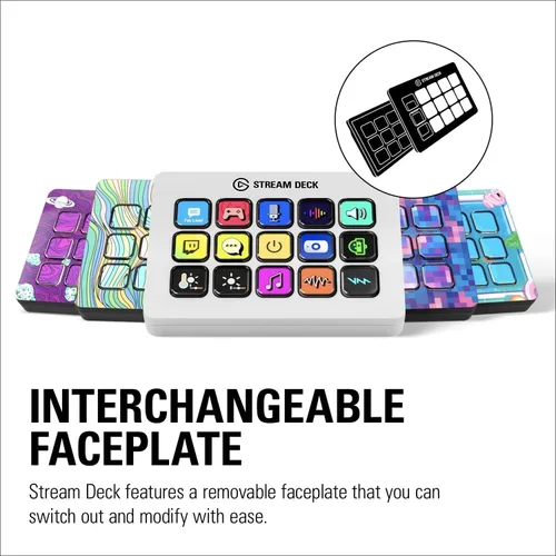 Vista 8 de Elgato Stream Deck MK2 Controlador de estudio 15 teclas macro activación de acciones en aplicaciones y software como OBS Twitch YouTube y más