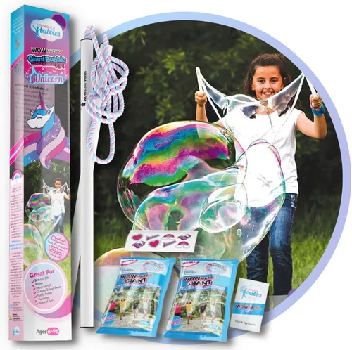 Vista 12 de WOWmazing Kit Grab-N-Go: Incluye varita, concentrado de burbujas gigante, cubo y folleto de consejos y trucos Juguete al aire libre para niños
