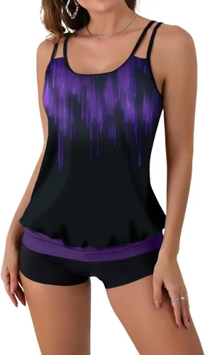 Vista 10 de B2prity Conjunto de traje de baño tankini para mujer con control de abdomen 08