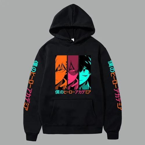 Vista 2 de Anime My Hero Deku - Sudadera con capucha unisex MAH Bakugou para cosplay, disfraz deportivo Toga Dabi para niñas y niños