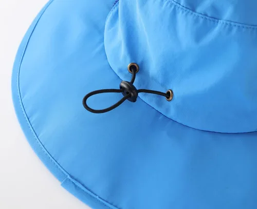 Vista 6 de Home Prefer Sombrero de pesca de ala ancha UPF50+ para hombre al aire libre con solapa para el cuello