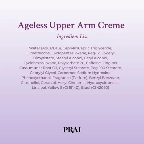 Vista 2 de PRAI Beauty Ageless Upper Arm Creme, Anti-Aging and Repairing Body Cream, Skin Firming and Tightening Lotion for Upper Arm, Firming Lotion for Loose