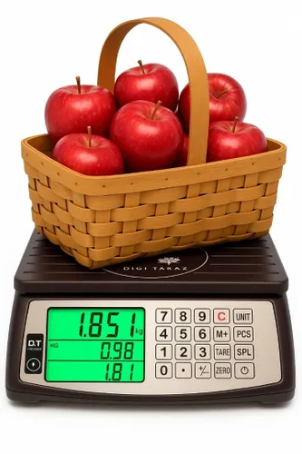 Vista 3 de Báscula de Cálculo de Precios, Báscula Comercial para Alimentos, Función de Contaje, 66 lb/30 kg, 1 g, Recargable, Diseño Impermeable, Teclas