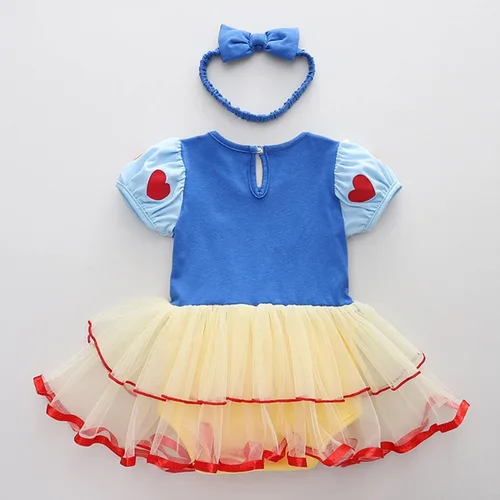 Vista 210 de Disfraz de princesa de Belle Sofía Blancanieves para niñas pequeñas, disfraz de princesa, Navidad, Halloween, mameluco con diadema