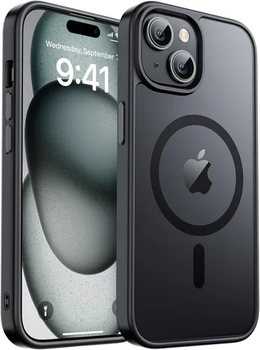 Vista 219 de zapica Funda magnética para iPhone Air, con protector de pantalla de vidrio templado, compatible con MagSafe, translúcida mate, a prueba de golpes