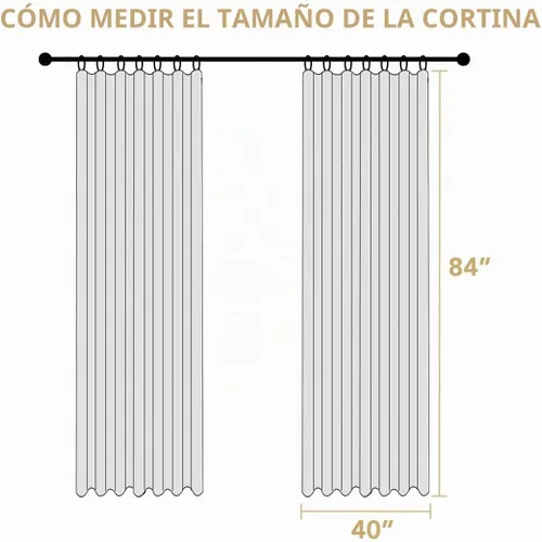 Vista 2 de H.VERSAILTEX Cortinas opacas plisadas completas de lino con mezcla de felpilla de 84 pulgadas, 2 paneles para dormitorio, aislamiento térmico
