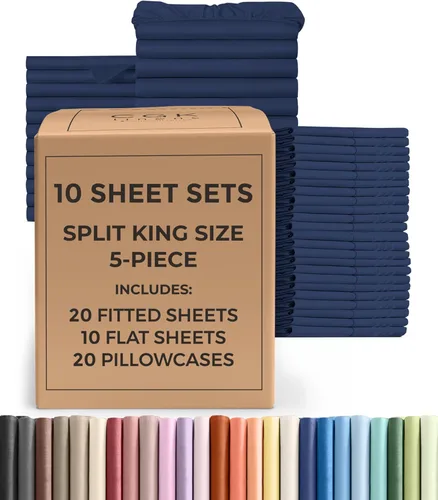 Vista 273 de Pack of 2, Twin Size 3 Piece Sheet Set - Breathable & Cooling - White