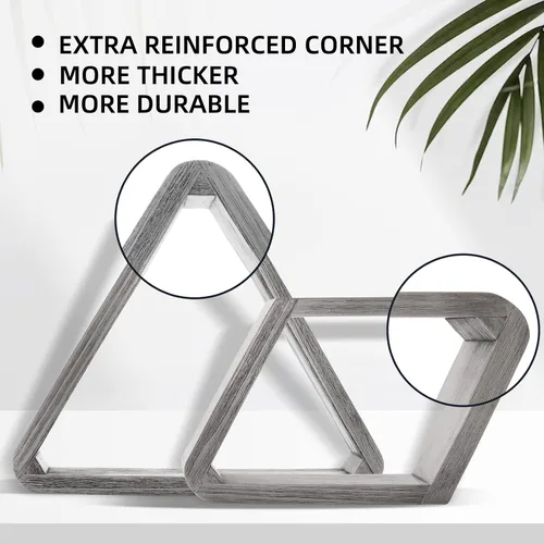 Vista 3 de GSE Games & Sports Expert Billar de madera maciza resistente de lujo, triángulo de 8 bolas/9 bolas de diamante para bolas de piscina de 2-1/4 Gris