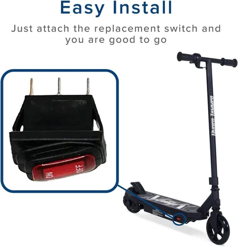 Vista 5 de AlveyTech Interruptor de encendido/apagado rojo con bota de goma resistente a la intemperie para scooters eléctricos de la maquinilla de afeitar