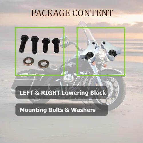 Vista 5 de 08-23 Kit de eslabones de bajada de 1 pulgada para Harley Davidson Touring Street+Glide Road+Glide Ultra+Limited Special CVO 2017-2021 (cromado)