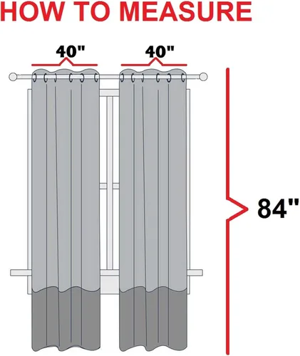 Vista 4 de Elegant Comfort - Cortinas transparentes de lujo con bolsillo para barra para cocina, dormitorio y sala de estar, Microfibra, Beige