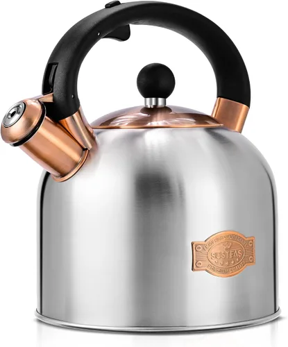 Vista 8 de SUSTEAS Hervidor de té – Hervidor silbante de 3.17 cuartos con mango ergonómico – Ollas de té de acero inoxidable de alta calidad para estufa