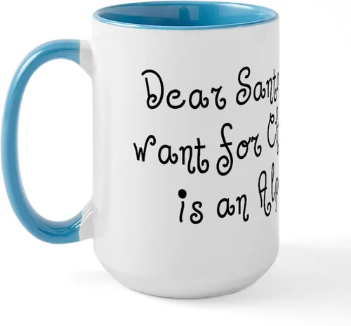 Vista 7 de CafePress Alpaca For Christmas Large Mug 15 oz (444 ml) Ceramic Coffee Mug