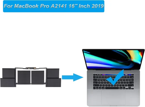 Vista 5 de Batería de repuesto A2113 compatible con MacBook Pro A2141 de 16 pulgadas 2019 610-00533 con herramientas