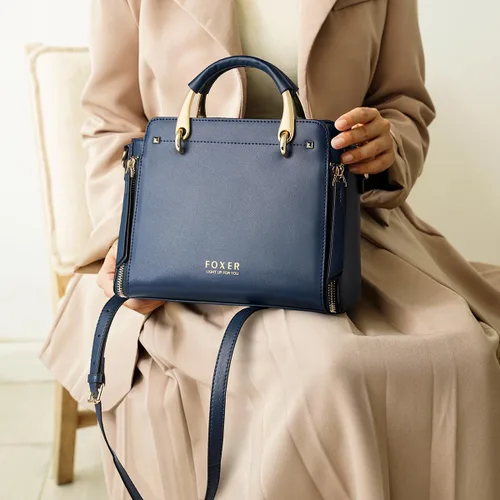 Vista 2 de Bolsos de cuero para mujer, bolsos con asa superior con correa ajustable