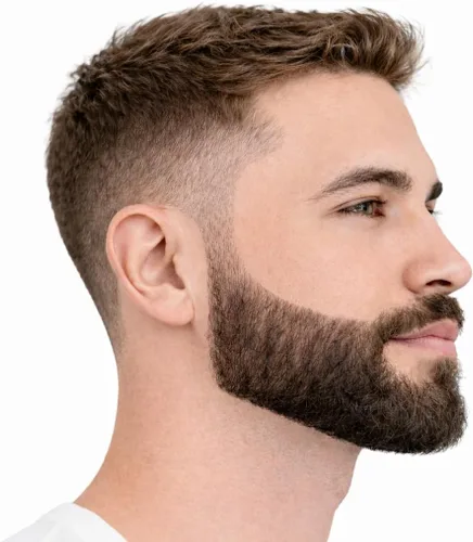 Vista 5 de Quality Time Kit de plantillas para moldear barba, 2 guías premium multiestilo para barba y escote: manos libres, dos herramientas para líneas